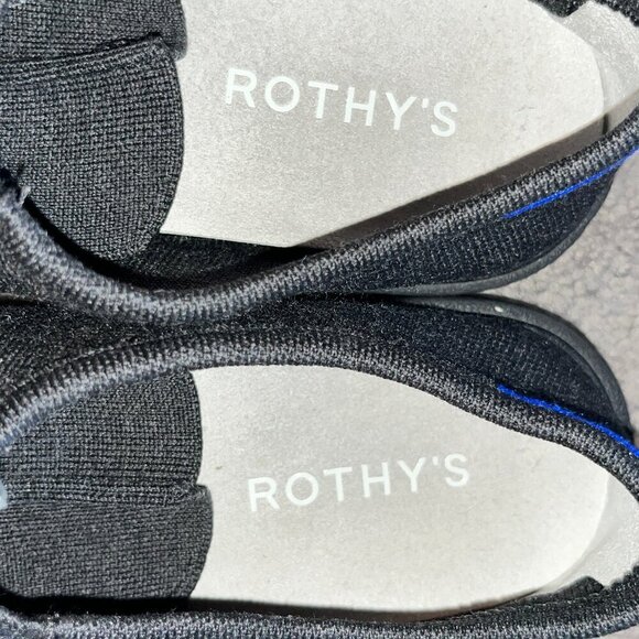 ROTHY\'S THE MONTY MEN\'S ALL BLACK OXFORD SNEAKERS KNIT LACE UP SHOES -EUC- 11.5 main image 10